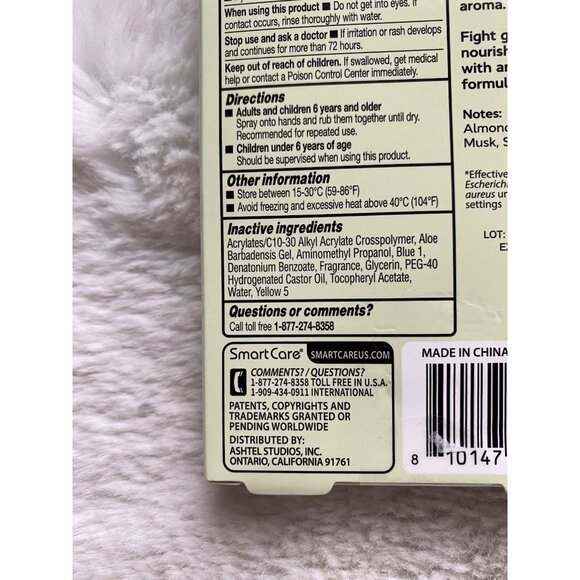 Smart Care Scented Hand Sanitizer Spray 1 Fl Oz Pistachio Brule Hydrating NEW - Picture 9 of 10